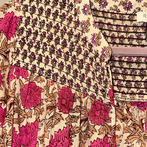 Rachel Zoe Pink and Brown Floral Blouse - Picture 5 of 6